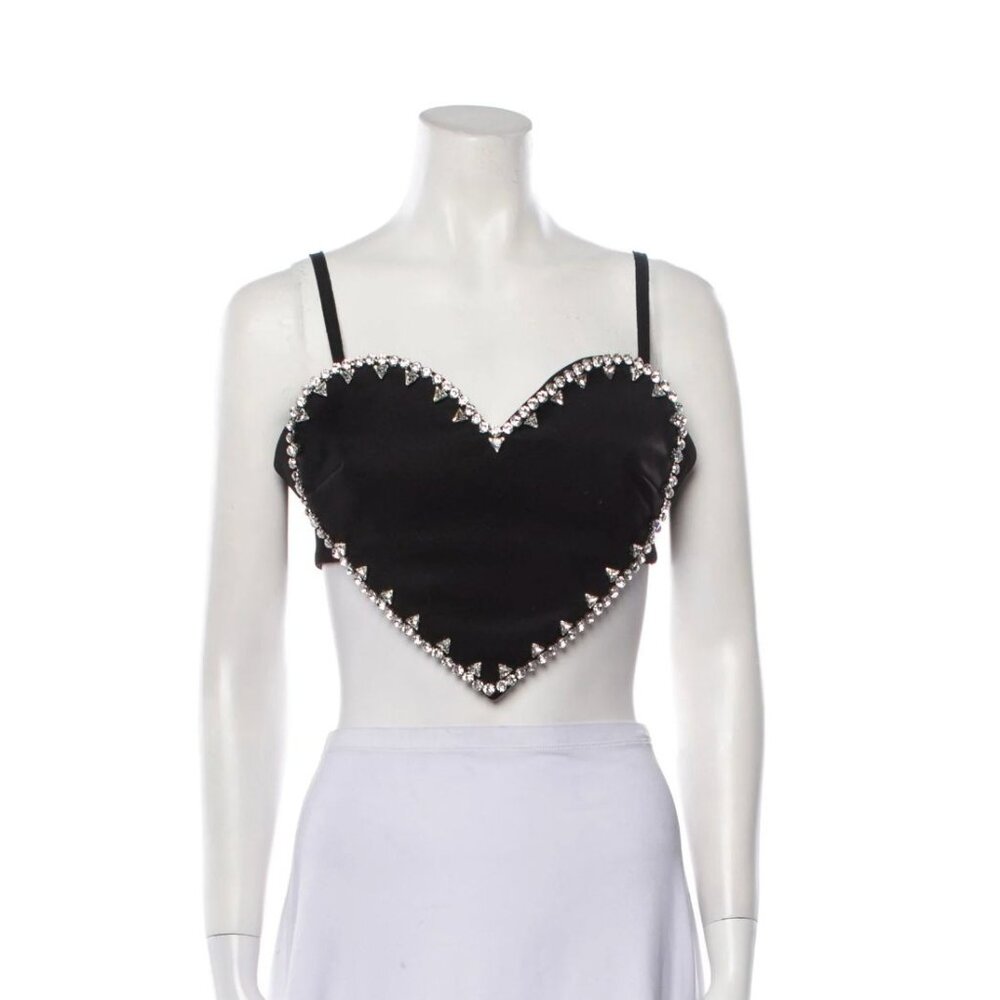 AREA V-Neck Sleeveless Crop Top